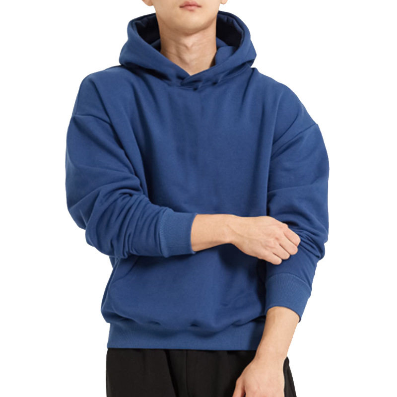 SPRING AND AUTUMN MENS SWEATSHIRT FITNESS SPORTS DROPPED SHOULDER PULLOVER HOODIE [GB CODE]