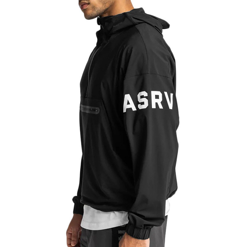ASRV SOLID COLOR HOODED SWEATER FITNESS SPORTS LOOSE LARGE SIZE HOODIE ZIPPER JACKET [GB SIZE]