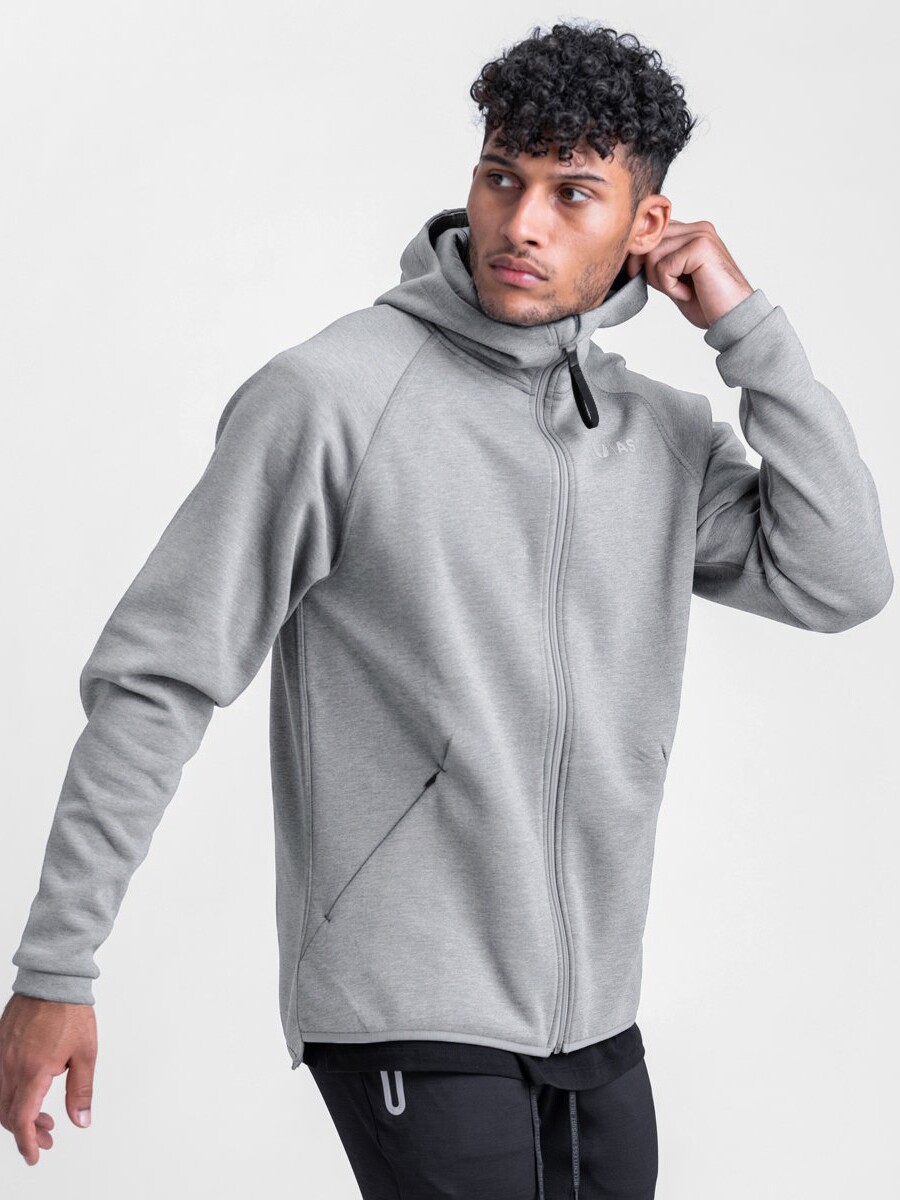 ASRV FITNESS SPORTS HEAVY CVC HEALTHY CLOTH LONG-SLEEVED HOODED SWEATER RAGLAN JACKET [GB SIZE]