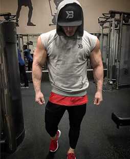 杰瑞米同款柏德宝无袖连帽卫衣（欧美码）