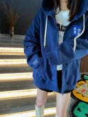 Ader5周年AE纪念款 宽松刺绣卫衣男女同款 拉链连帽开衫 外套长袖