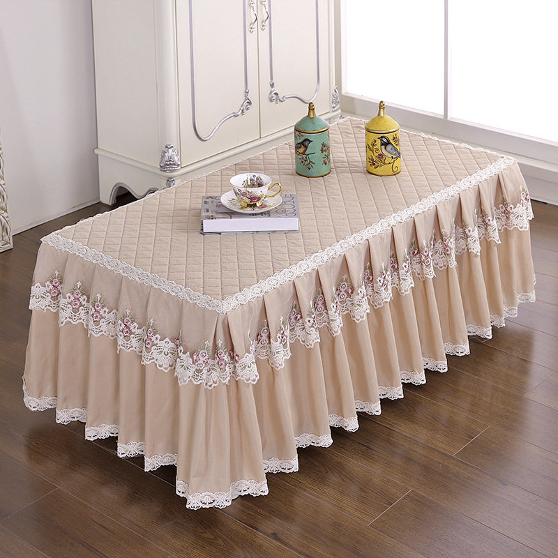 新款茶几罩茶几套布艺蕾丝电视柜防尘套餐桌台布床头柜套茶几桌布