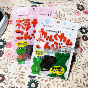 日本零食上田干昆布海带条梅子味高纤维耐嚼零食昆布条8g