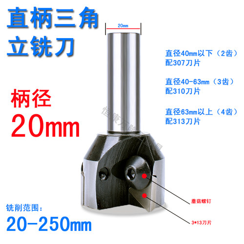 直柄可转位直角立铣刀C20/25-80