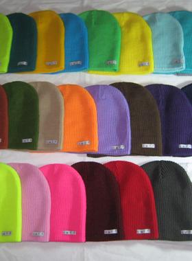 糖果色neff滑雪运动光身柔软针织帽子毛线帽冷帽街舞OB广场舞瑜伽