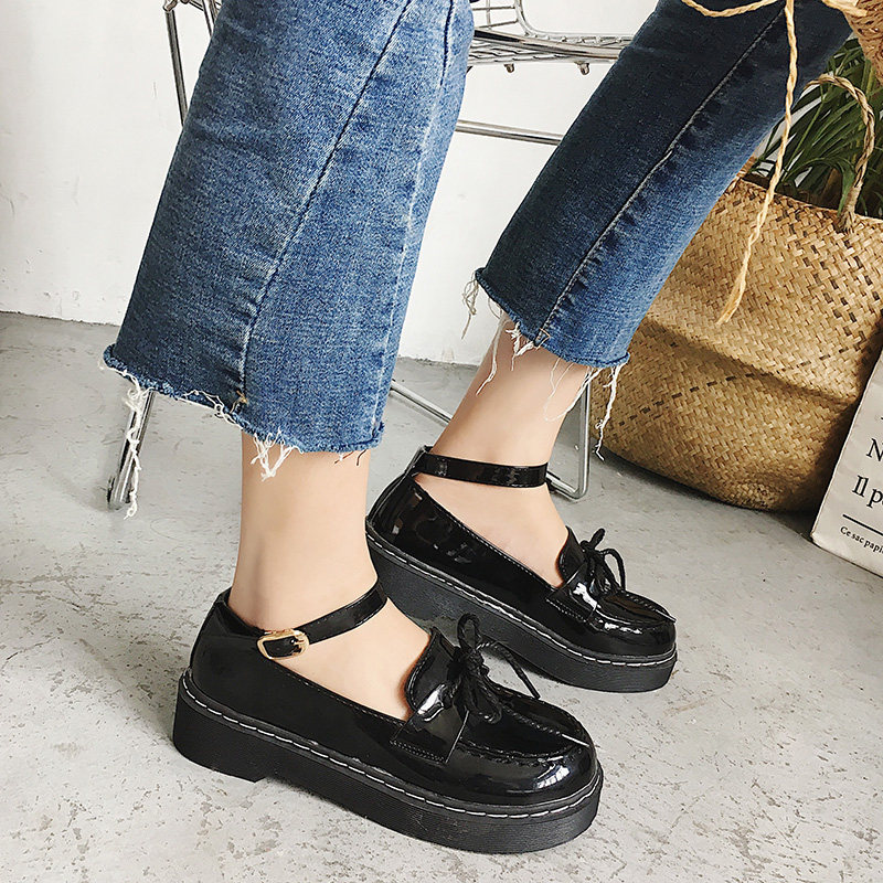 韩版2017新款单鞋英伦厚底女鞋百搭秋季软妹原宿风学生复古小皮鞋在类目 女鞋, 低帮鞋中 - 来自Buy2taobao.com提供专业的淘宝代购服务