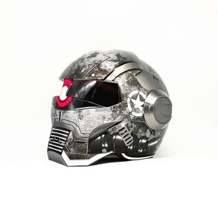 高档Masei个性 摩托车头盔钢铁侠头盔创意摆件儿童高端生日礼物手