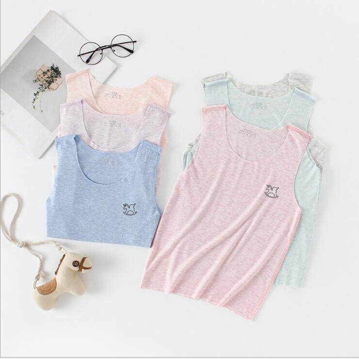 冰丝无痕莫代尔女童幼贴身背心