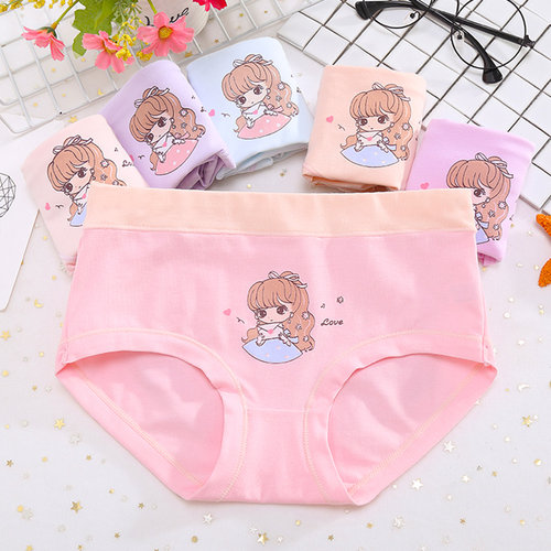 吸汗居家女童四季全棉三角裤新品