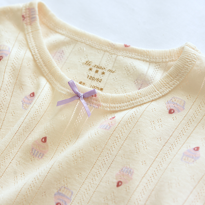 纯棉卡通夏柔软舒适7分袖睡衣套