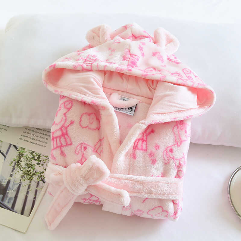 睡袍可爱连帽加厚保暖手感柔软