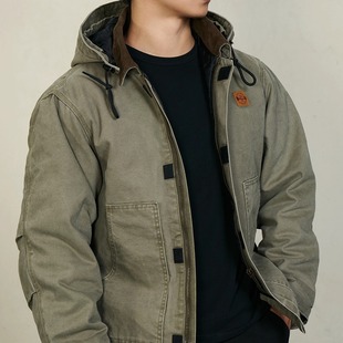 微瑕特价维托摩瑞复刻J22拆卸帽工装棉外套底特律夹克