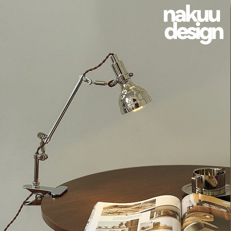 中古设计师工业风摇臂夹子台灯床头书桌阅读复古桌面工作台可调节