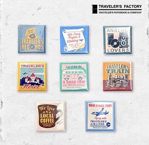 Traveler's Factory 复古旅行系列冰箱贴TRC方形磁贴装饰收藏款