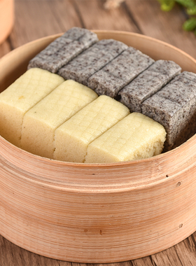 宁波手工做糕点 小米糕 糯米糕发糕黑米糕零食点心 双色糕 孝仁糕