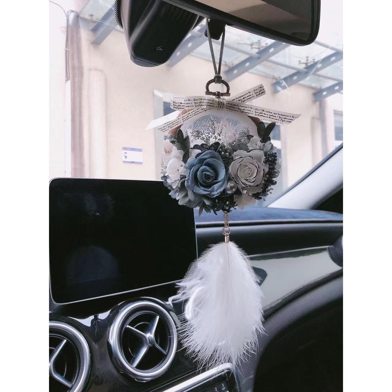 原创永生花捕梦网汽车挂件新车礼