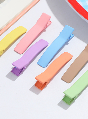 马卡龙色发夹diy奶油胶材料包发夹发卡手工制作发饰品树脂小配件