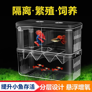 鱼缸隔离盒孵化盒孔雀鱼凤尾繁殖盒小鱼幼鱼鱼苗饲养盒亚克力产房