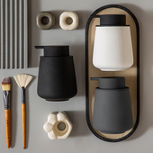 泡沫洗手液 陶瓷硅胶漆手感按压瓶简约风洗发沐浴露打泡中号320ML