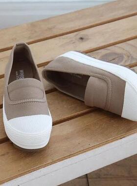 好物帝国五色WISHEN帆布鞋 韩国正宗舒适百搭套脚增高帆布鞋女