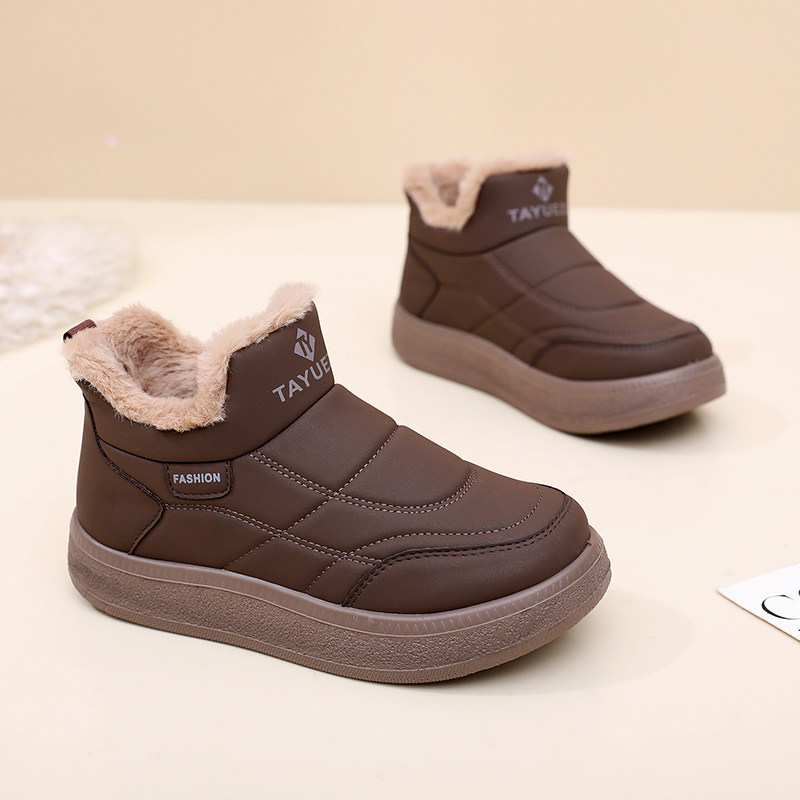 2025冬季新款老北京棉鞋女加绒保暖雪地靴防水防滑一脚蹬妈妈棉靴,女鞋,时尚雪地靴,淘宝优惠券,粉丝福利购,淘宝优惠卷