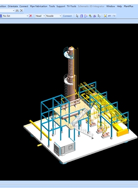 公司团队合作 PDMS工厂管道建模，配管外包服务，二次开发