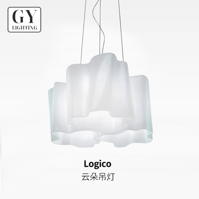 法式中古设计师logico餐厅吊灯简约客厅灯别墅云朵玻璃卧室主灯