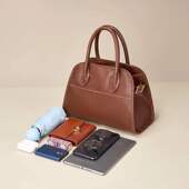 头层牛皮真皮女包男包手提单肩斜挎包时尚 高端港风复古简约