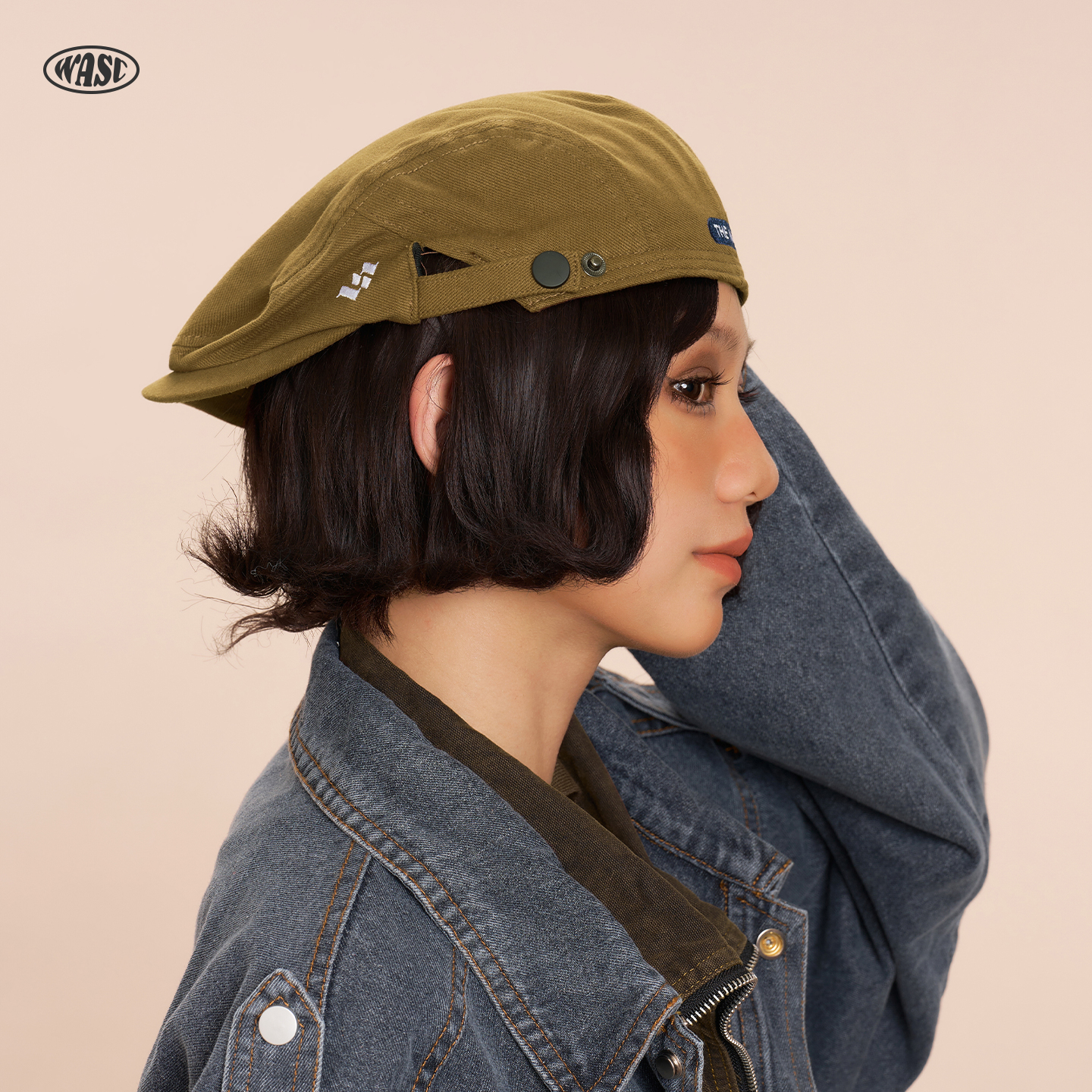 2025新款贝美式复古雷帽子前进帽子大头围显脸小正反戴画家帽女款