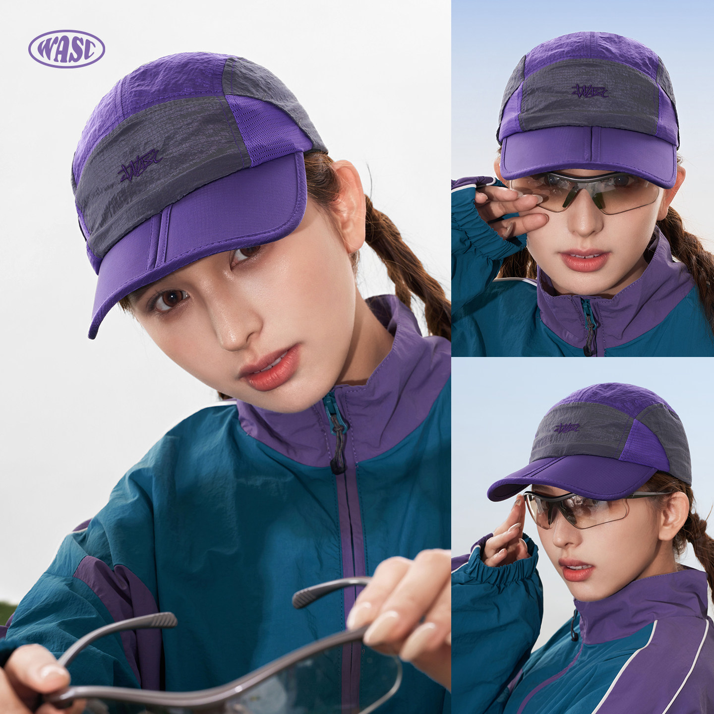 wasc户外运动骑行鸭舌帽男女百搭防水速干可折叠易收纳五片棒球帽,服饰配件/皮带/帽子/围巾,帽子,淘宝优惠券,粉丝福利购,淘宝优惠卷