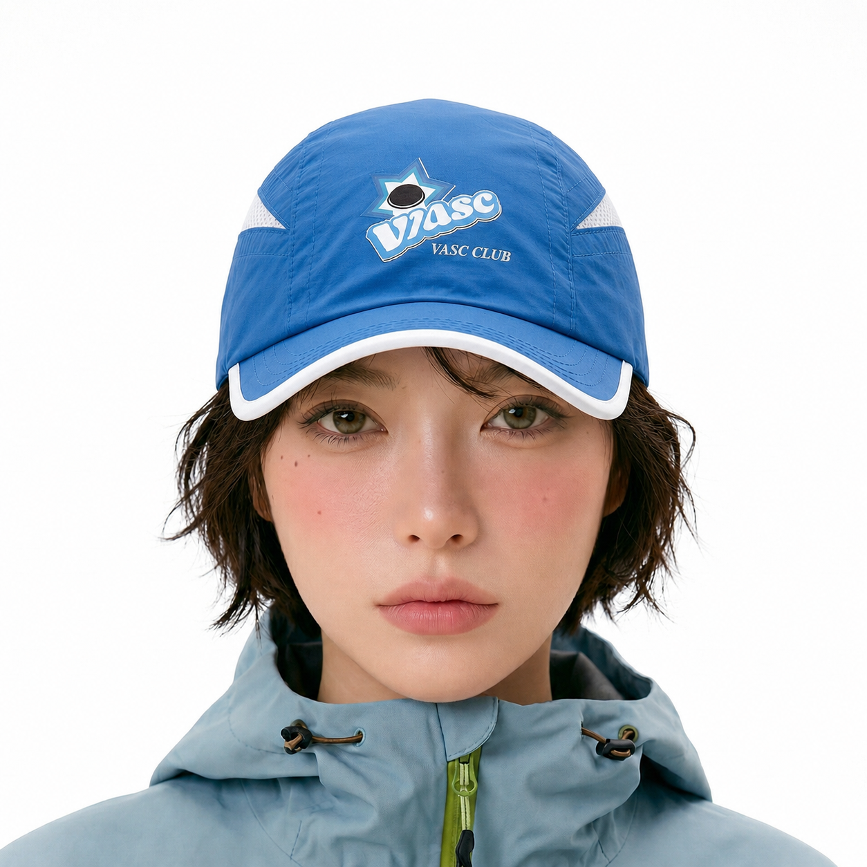 美式撞色网眼透气棒球帽女大头围显脸小户外运动防晒遮阳鸭舌帽子