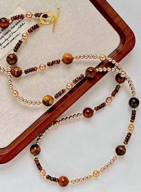 美拉德高品质天然虎眼石高光棕施