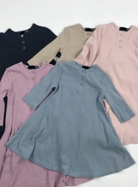 外贸童裙女孩中大童针织连衣裙