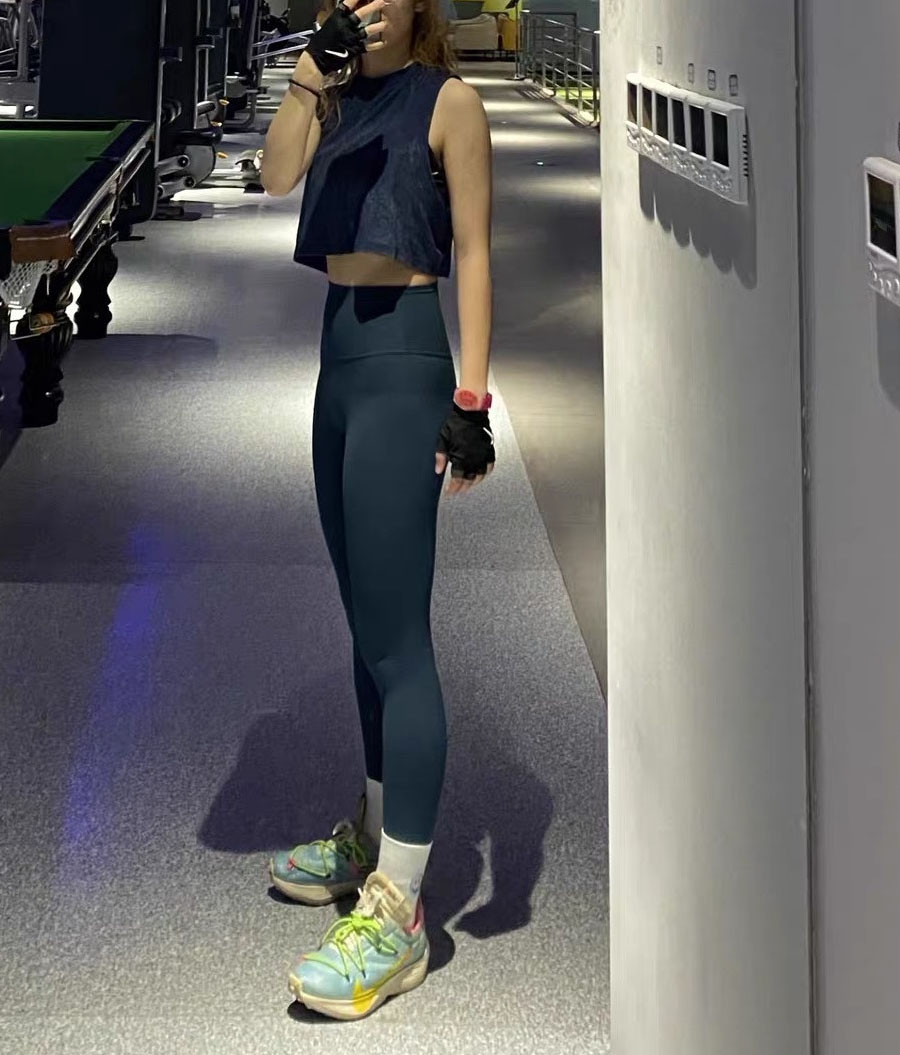 lulu瑜伽裤Align九分无痕高腰