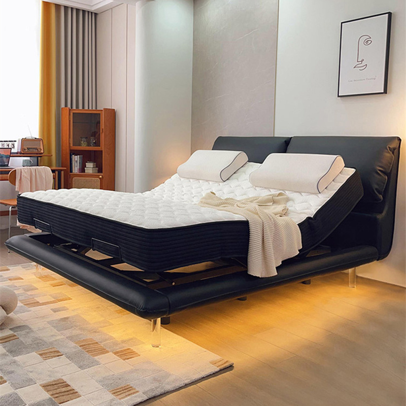 智能床主卧室悬浮现代简约可升降床架电动全自动多功能摇控双人床