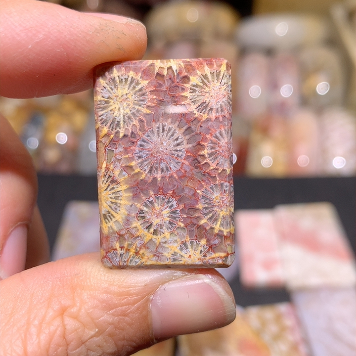 收藏品赞北老矿双面立体飘彩色卡姿兰大眼睛