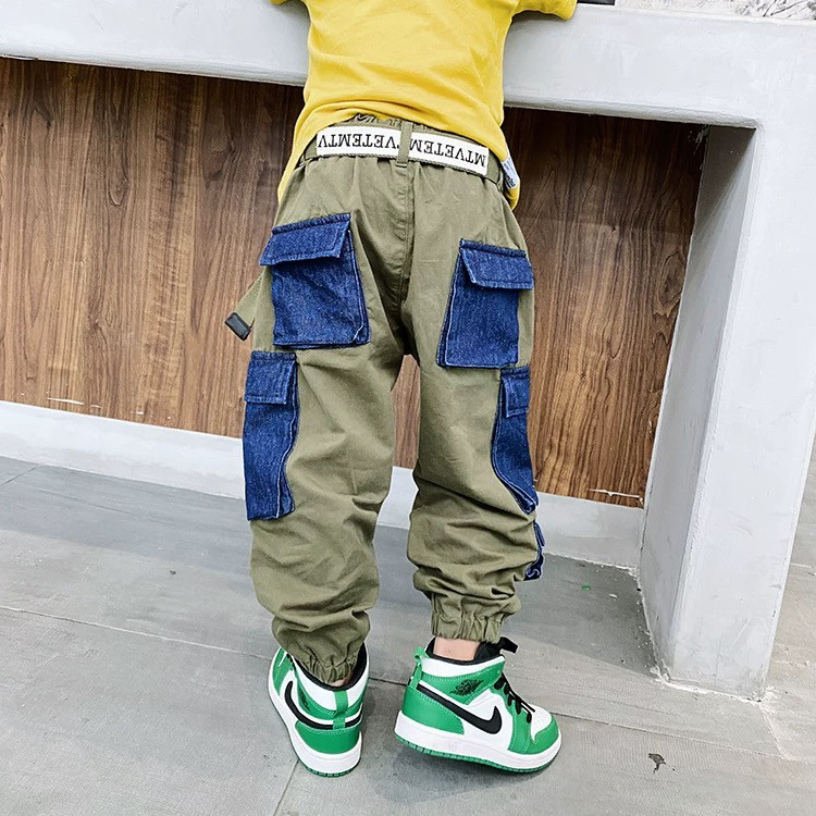 mijello25秋冬款 儿童工装哈伦裤长裤 男童休闲裤贴布口袋长裤子,童装/婴儿装/亲子装,裤子,淘宝优惠券,粉丝福利购,淘宝优惠卷