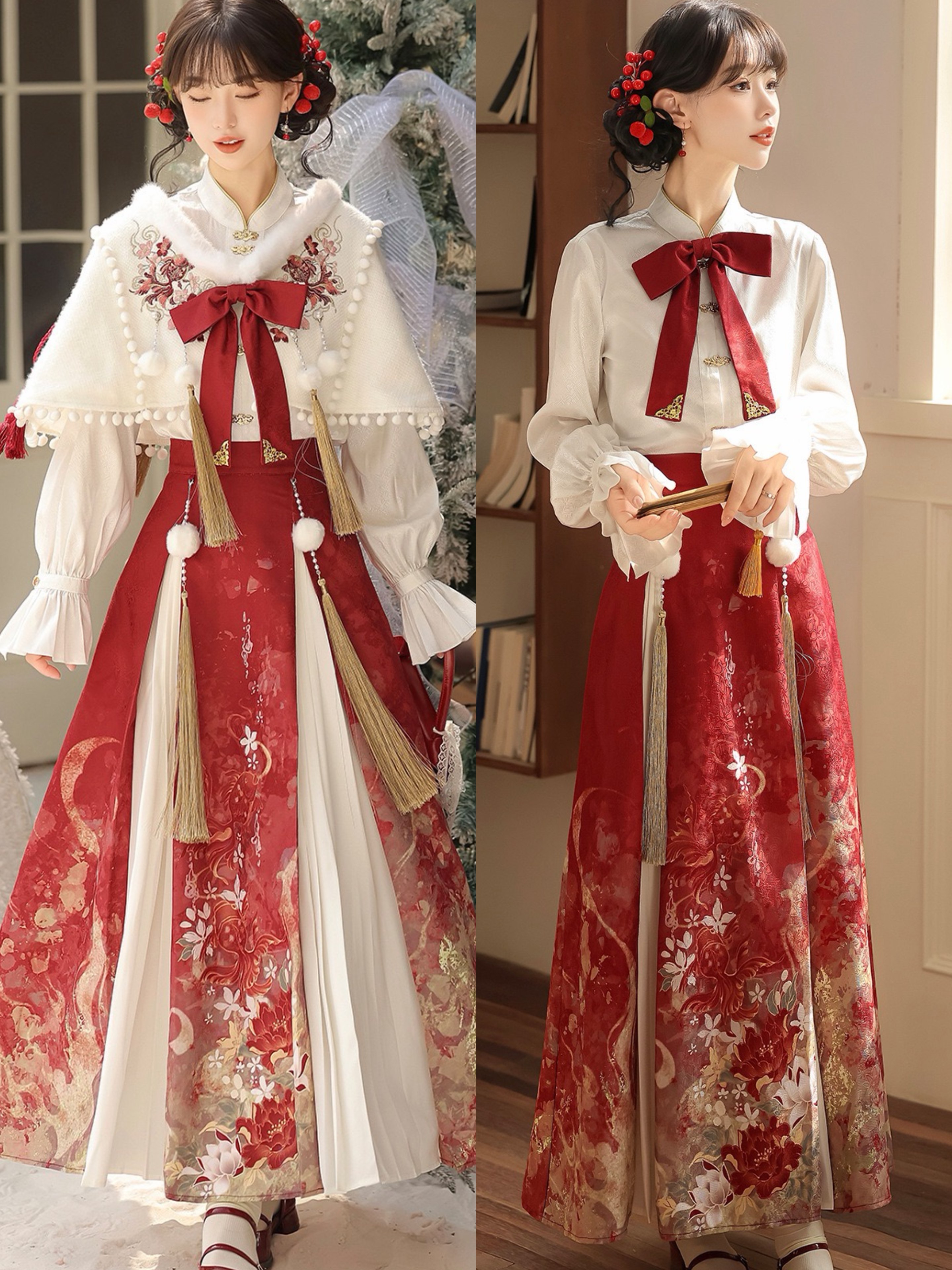 金鱼纳福原创过年战袍新中式国风套装改良汉元素古风汉服秋明制,女装/女士精品,汉服套装,淘宝优惠券,粉丝福利购,淘宝优惠卷