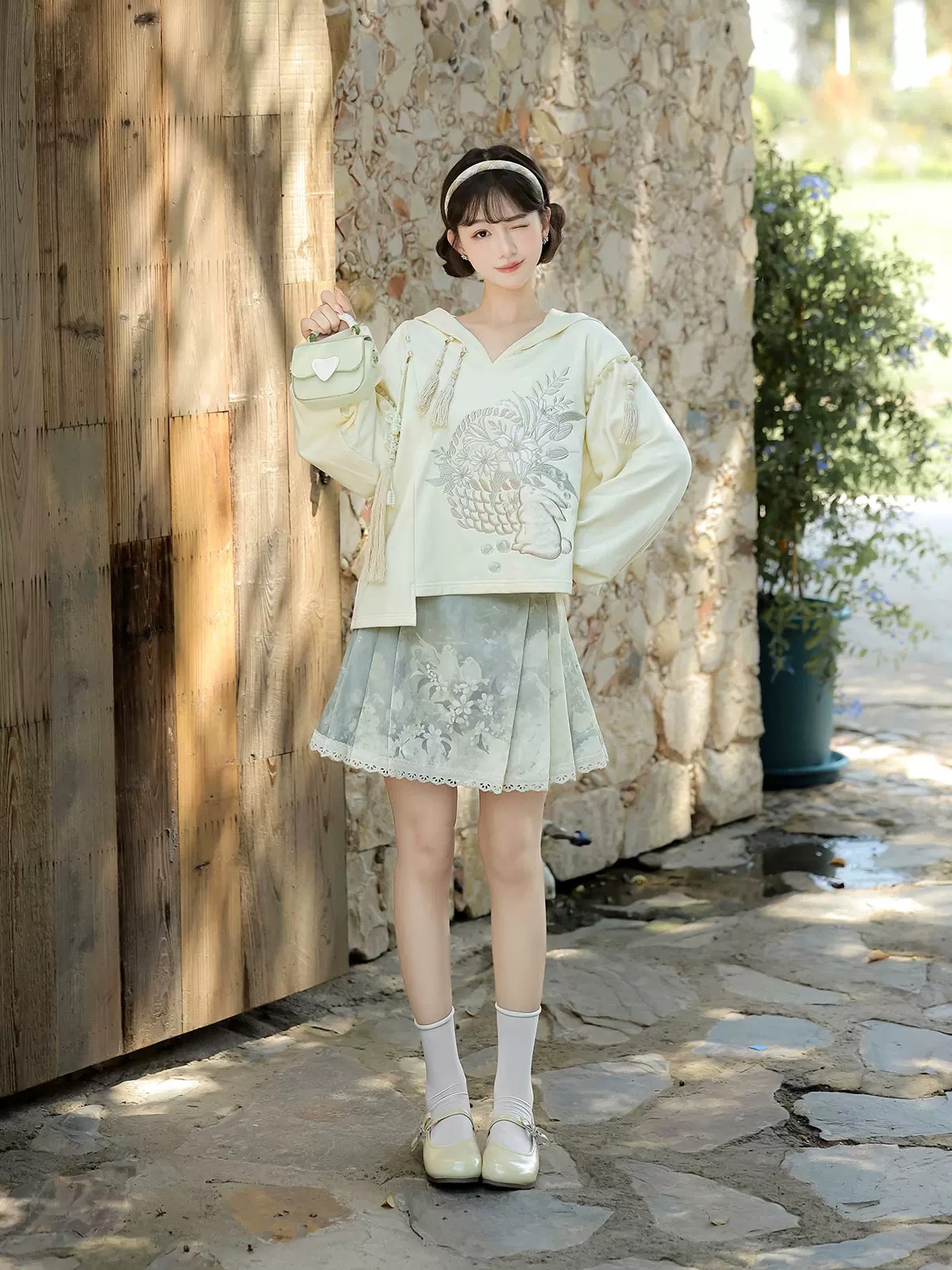 清晨花园原创汉服女新中式改良汉元素中国风连衣裙秋卫衣半裙短裙
