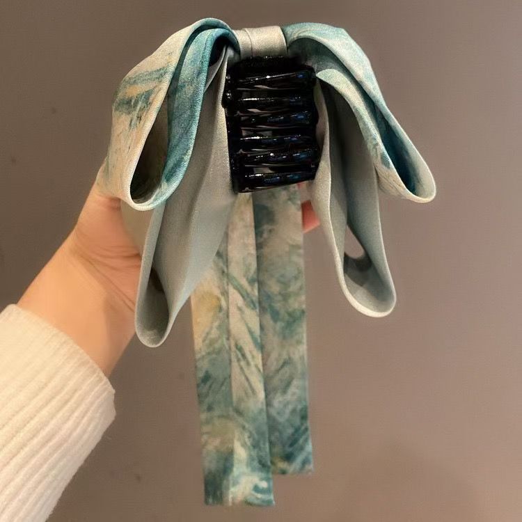 中式艺术油画扎染蝴蝶结