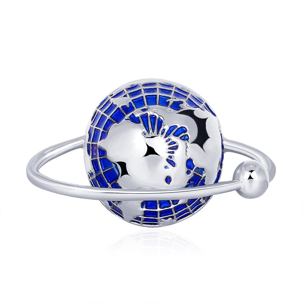 欧美新款时尚情侣星球宇宙地球仪胸针饰品百搭胸花别针丝巾扣现货