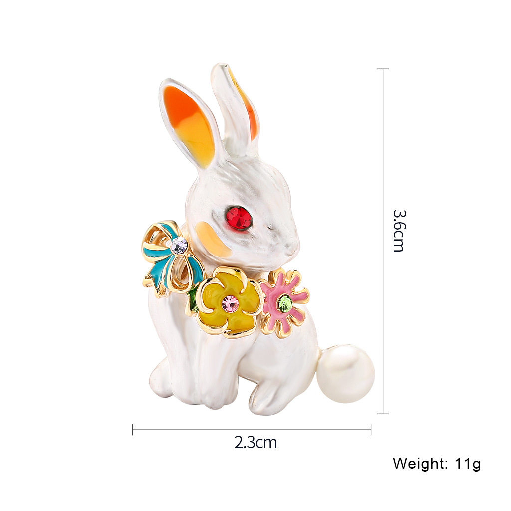 欧美情侣饰品时尚创意动物小兔子胸针可爱个性别针胸花西装服饰