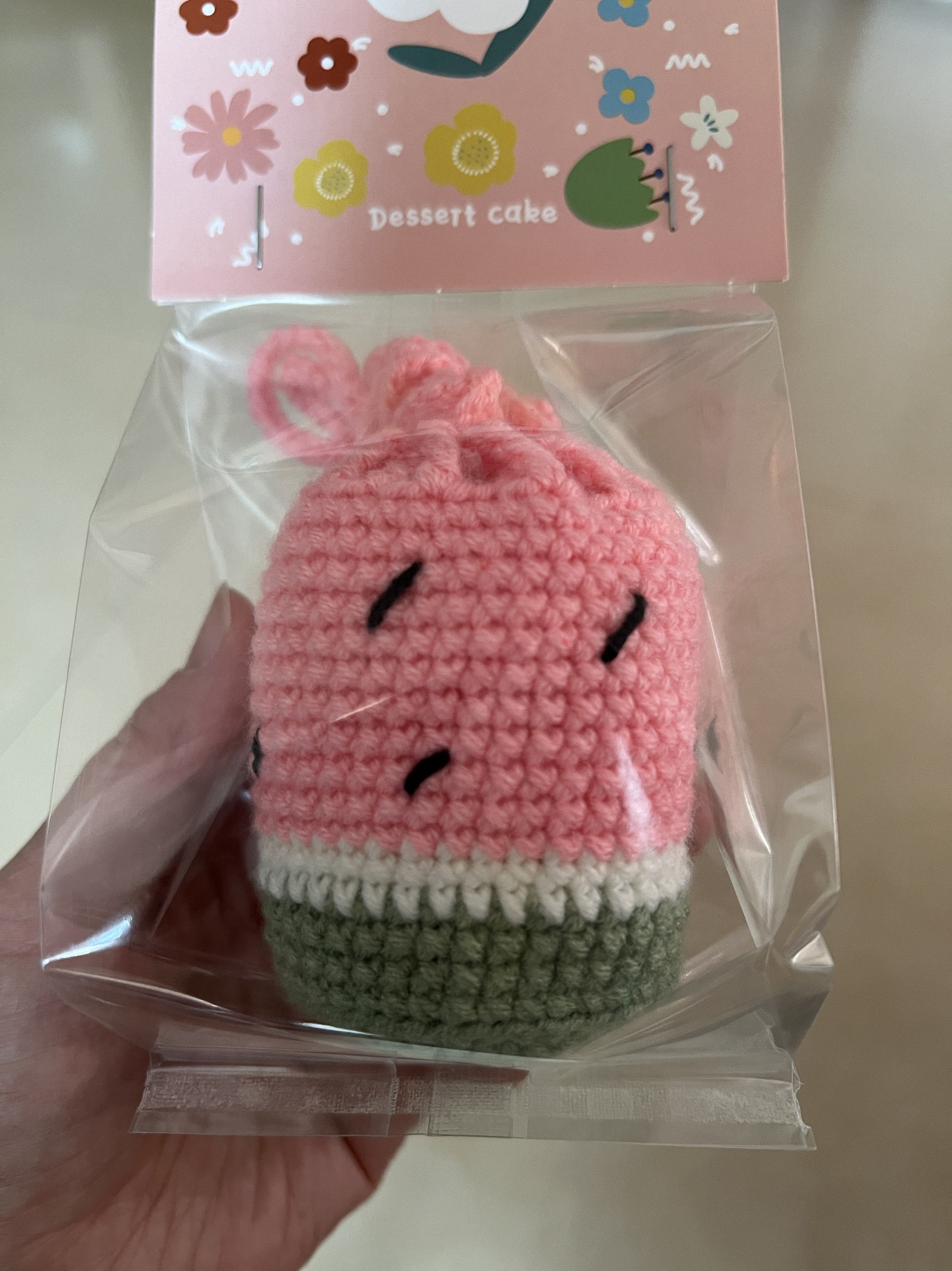 抖音网红diy钩针毛线编织西瓜蛋袋成品