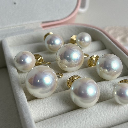 免打孔！网红复古高级感2023款马贝珍珠耳夹蚊香盘耳钉无耳洞耳环