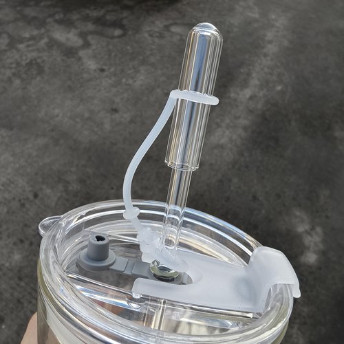 配件 吸管帽连接绳保护绳硅胶防摔绳壶盖防滑胶绳干净卫生通用