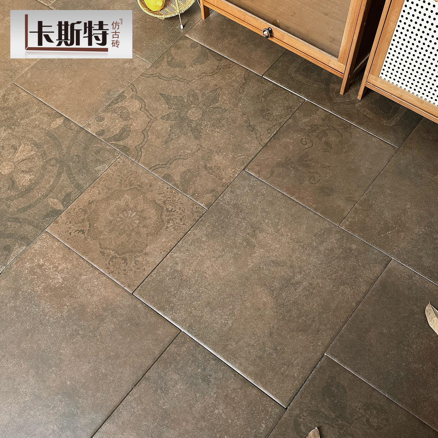 民宿咖啡店复古地砖中古厨房卫生间瓷砖餐厅阳台花砖商铺做旧仿古