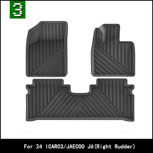适用于24款奇瑞ICAR03/JAECOO J6汽车脚垫左右舵TPE后备箱垫外贸