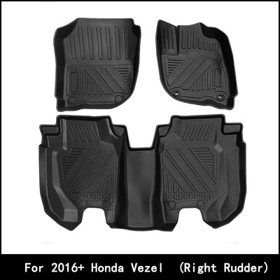适用于2016-至今本田vezel汽车脚垫右舵TPE环保专用防水脚垫外贸