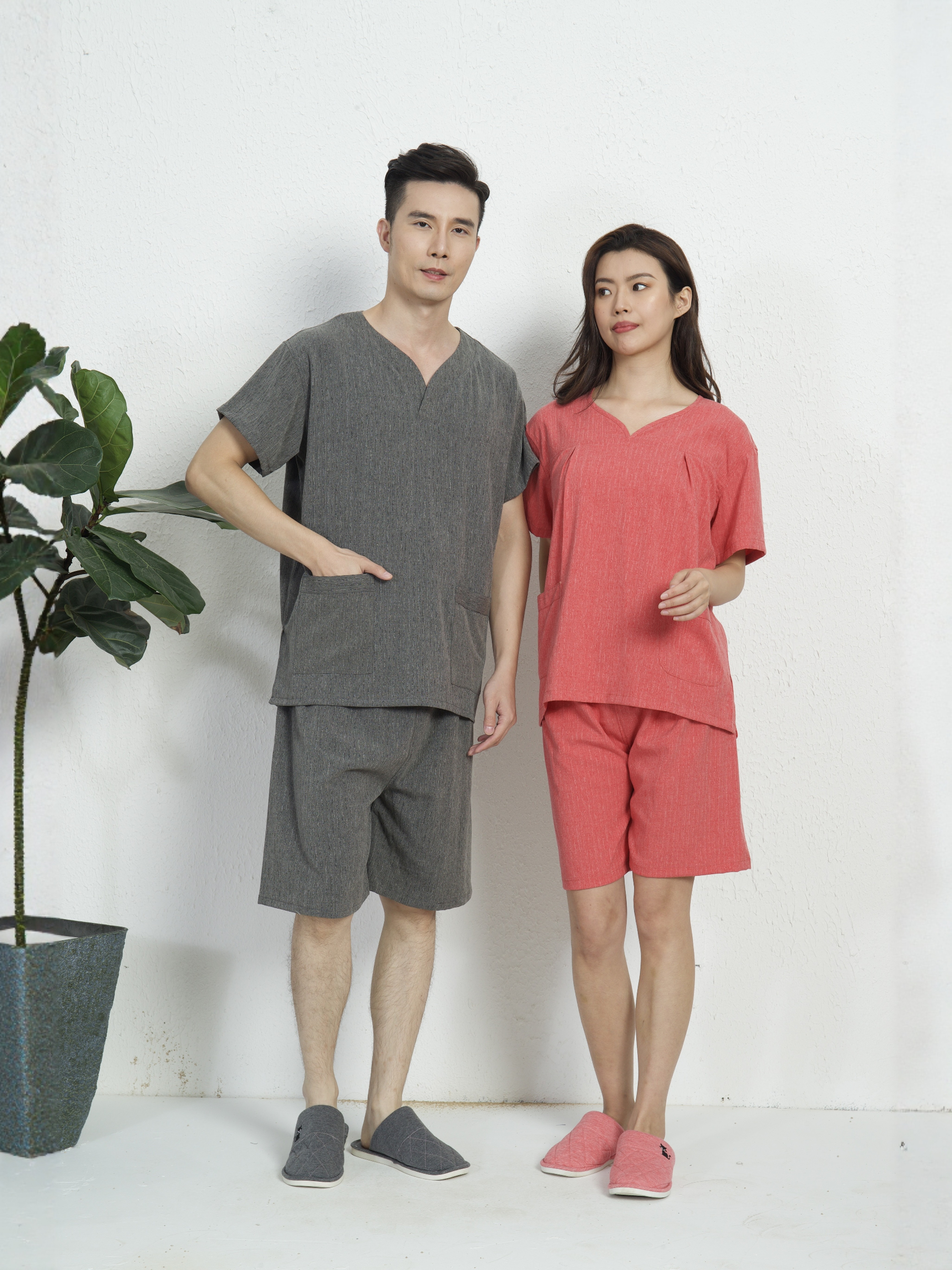 高档汗蒸服女款纯棉浴服男套装大码加肥按摩桑拿客人专用汗蒸衣服