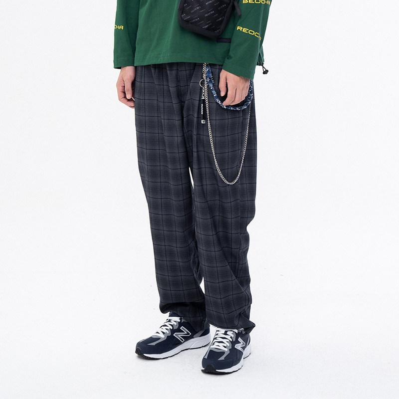 REOCHA热呈18AW暗格纹长裤 男女复古潮牌情侣百搭休闲格子裤|msdalam kategori Pakaian Lelaki, seluar santai - dari Buy2taobao.com untuk memberikan perkhidmatan ejen Taobao profesional membeli
